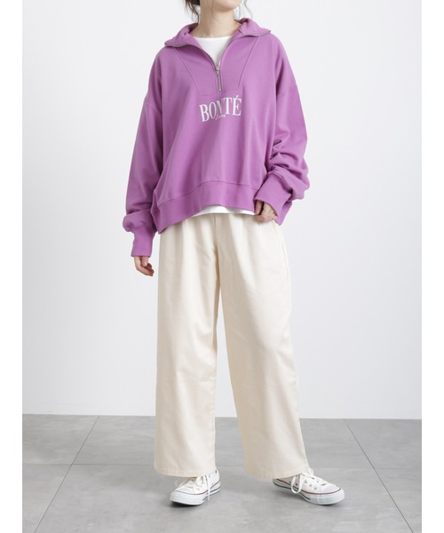 Samansa Mos2 blue（サマンサモスモスブルー）の「チノイージーパンツ（チノパンツ・レディース・カーキ/キナリ/チャコール・ﾌﾘ-）」の11枚目の写真