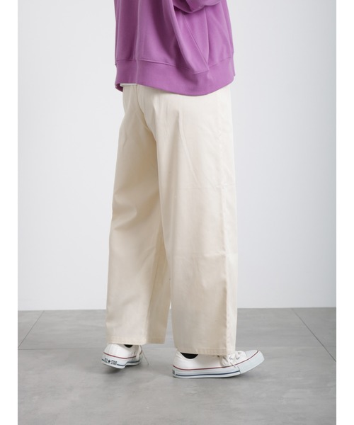 Samansa Mos2 blue（サマンサモスモスブルー）の「チノイージーパンツ（チノパンツ・レディース・カーキ/キナリ/チャコール・ﾌﾘ-）」の17枚目の写真