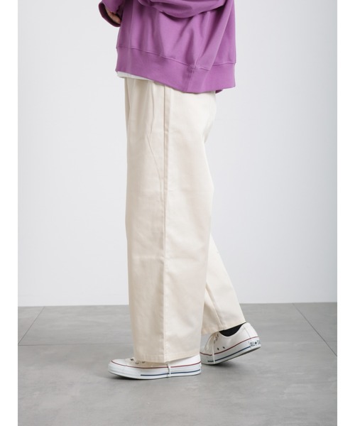 Samansa Mos2 blue（サマンサモスモスブルー）の「チノイージーパンツ（チノパンツ・レディース・カーキ/キナリ/チャコール・ﾌﾘ-）」の19枚目の写真