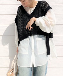 Q | メッシュニットベスト(ベスト)