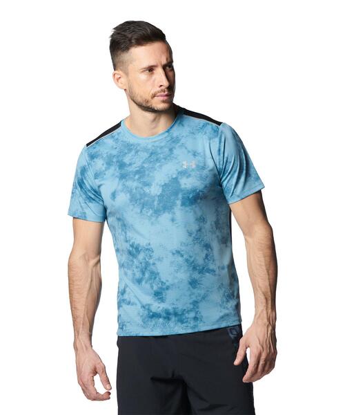 UNDER ARMOUR(アンダーアーマー)の「UAスピードストライド Tシャツ 〈プリント〉(ランニング/メンズ)(Tシャツ/カットソー・メンズ・ブルー/ブラック・XL/XXL/M/L/S)」の2枚目の写真