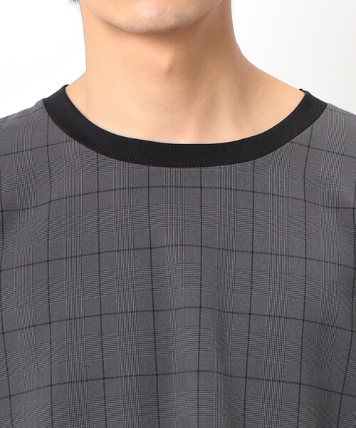 COMME　CA COMMUNE（コムサコミューン）の「グレンチェック ビッグＴシャツ（Tシャツ/カットソー・メンズ・ネイビー/グレー・M/L）」の10枚目の写真