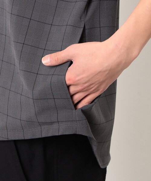 COMME　CA COMMUNE（コムサコミューン）の「グレンチェック ビッグＴシャツ（Tシャツ/カットソー・メンズ・ネイビー/グレー・M/L）」の12枚目の写真