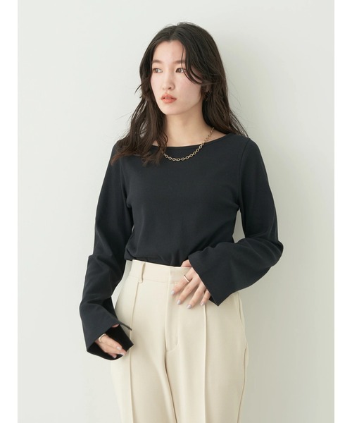 earth music&ecology（アースミュージックアンドエコロジー）の「2WAYネックリブプルオーバー（Tシャツ/カットソー・レディース・ブラック系その他4/ブラック/オフホワイト/レッド系その他・S/M）」の12枚目の写真