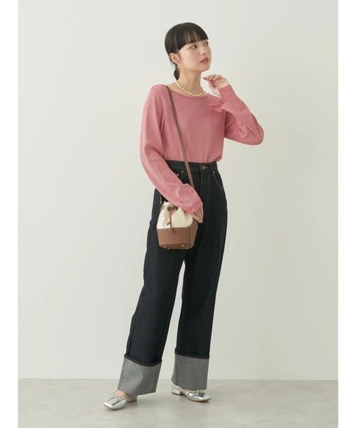 earth music&ecology（アースミュージックアンドエコロジー）の「2WAYネックリブプルオーバー（Tシャツ/カットソー・レディース・ブラック系その他4/ブラック/オフホワイト/レッド系その他・S/M）」の13枚目の写真