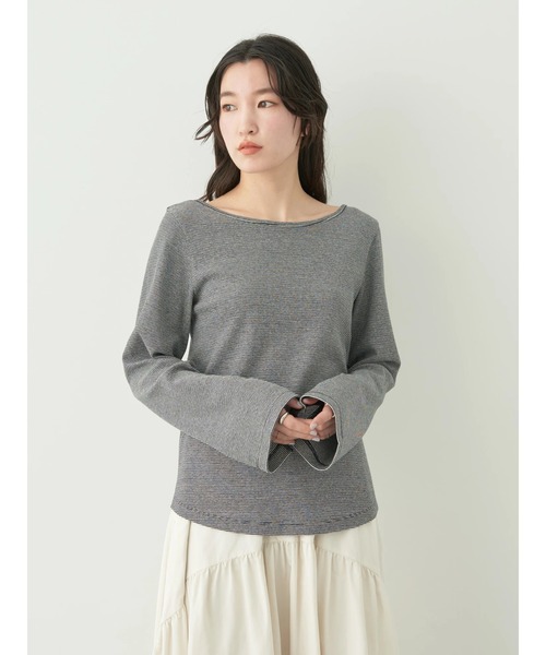 earth music&ecology（アースミュージックアンドエコロジー）の「2WAYネックリブプルオーバー（Tシャツ/カットソー・レディース・ブラック系その他4/ブラック/オフホワイト/レッド系その他・S/M）」の7枚目の写真