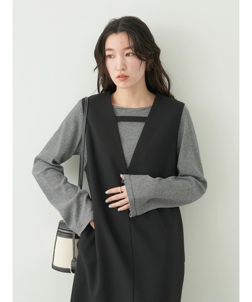 earth music&ecology（アースミュージックアンドエコロジー）の「2WAYネックリブプルオーバー（Tシャツ/カットソー・レディース・ブラック系その他4/ブラック/オフホワイト/レッド系その他・S/M）」の20枚目の写真