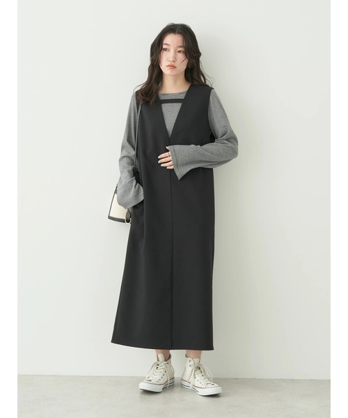 earth music&ecology（アースミュージックアンドエコロジー）の「2WAYネックリブプルオーバー（Tシャツ/カットソー・レディース・ブラック系その他4/ブラック/オフホワイト/レッド系その他・S/M）」の14枚目の写真