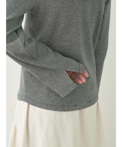 earth music&ecology（アースミュージックアンドエコロジー）の「2WAYネックリブプルオーバー（Tシャツ/カットソー・レディース・ブラック系その他4/ブラック/オフホワイト/レッド系その他・S/M）」の15枚目の写真