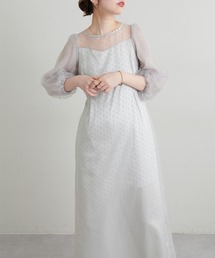 natural couture | オケージョン対応可能 / オーガンジードビードットワンピース(ドレス)