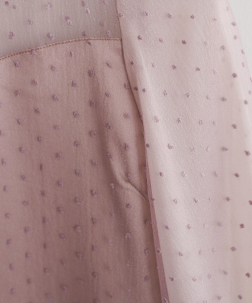 natural couture（ナチュラルクチュール）の「オケージョン対応可能 / オーガンジードビードットワンピース（ドレス・レディース・ブラック/グレー/ピンクベージュ・MEDIUM/LARGE）」の12枚目の写真