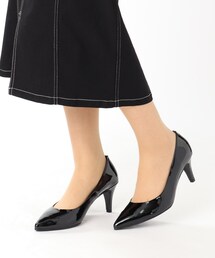 疲れにくいパンプス<約7.5cmヒール> 歩きやすい レイン対応 ブラックフォーマル