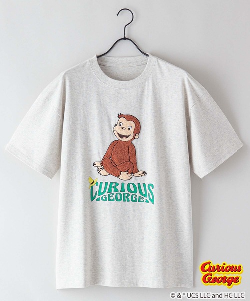 OUTDOOR PRODUCTS(アウトドアプロダクツ)の「【OUTDOOR PRODUCTS/アウトドアプロダクツ】【 おさるのジョージ 】ニョッキ ハンドリー コラボ Tシャツ ドロップショルダー オーバーサイズ(Tシャツ/カットソー・メンズ・オフホワイト/ピンク系その他/ホワイト系その他/ダークグリーン/ホワイト/ベージュ・MEDIUM/LARGE/X-LARGE/SMALL)」の8枚目の写真
