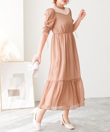 ラメチュールドロストシフォンドレス