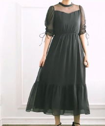 ラメチュールドロストシフォンドレス