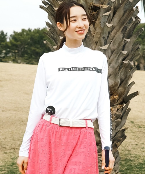 FILA GOLF(フィラゴルフ )の「【FILA GOLF:フィラゴルフ】レディースノースリシャツ+インナーセット ゴルフ(Tシャツ/カットソー・レディース・ブラック/ホワイト・LARGE/MEDIUM)」の1枚目の写真
