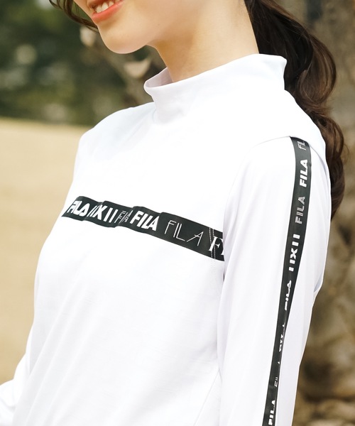 FILA GOLF(フィラゴルフ )の「【FILA GOLF:フィラゴルフ】レディースノースリシャツ+インナーセット ゴルフ(Tシャツ/カットソー・レディース・ブラック/ホワイト・LARGE/MEDIUM)」の12枚目の写真