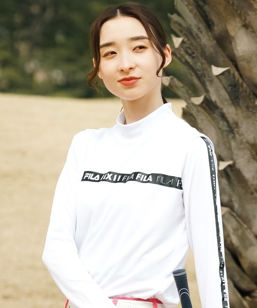 FILA GOLF(フィラゴルフ )の「【FILA GOLF:フィラゴルフ】レディースノースリシャツ+インナーセット ゴルフ(Tシャツ/カットソー・レディース・ブラック/ホワイト・LARGE/MEDIUM)」の10枚目の写真
