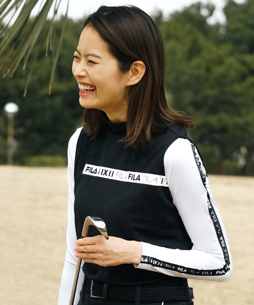 FILA GOLF(フィラゴルフ )の「【FILA GOLF:フィラゴルフ】レディースノースリシャツ+インナーセット ゴルフ(Tシャツ/カットソー・レディース・ブラック/ホワイト・LARGE/MEDIUM)」の21枚目の写真
