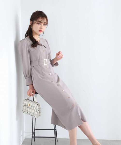 PROPORTION BODY DRESSING(プロポーションボディドレッシング)の「フラップタイトワンピース / 1213140311(ワンピース・レディース・ブラウン/オフホワイト/カーキ/ブラウン系その他・MEDIUM/X-SMALL/SMALL)」の3枚目の写真