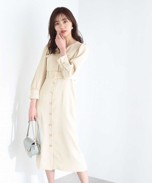 PROPORTION BODY DRESSING(プロポーションボディドレッシング)の「フラップタイトワンピース / 1213140311(ワンピース・レディース・ブラウン/オフホワイト/カーキ/ブラウン系その他・MEDIUM/X-SMALL/SMALL)」の6枚目の写真