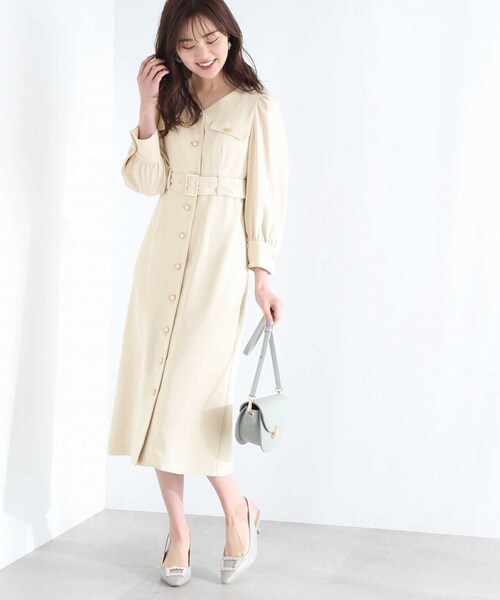 PROPORTION BODY DRESSING(プロポーションボディドレッシング)の「フラップタイトワンピース / 1213140311(ワンピース・レディース・ブラウン/オフホワイト/カーキ/ブラウン系その他・MEDIUM/X-SMALL/SMALL)」の7枚目の写真
