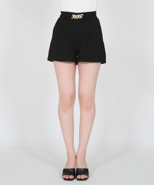Julia Boutique(ジュリアブティック)の「チェーン付きハイウエストショートパンツ/23004(その他パンツ・レディース・ホワイト/ブラック/ベージュ・ONE)」の13枚目の写真