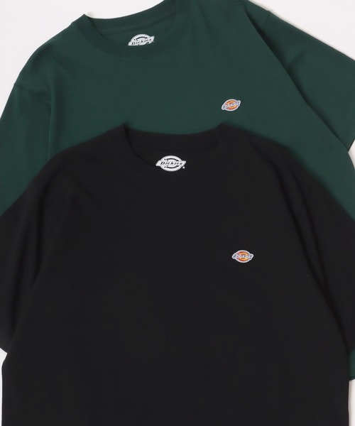 Dickies(ディッキーズ)の「Dickies/ディッキーズ 別注 オーバーサイズ ミニロゴワッペン ワンポイント刺繍 半袖Tシャツ/無地T/リブライン リンガーT/レディース メンズ(Tシャツ/カットソー・メンズ・グレー系その他/ブラック系その他2/ブラック/ブルー/ブラック系その他/ホワイト系その他2/グリーン/ホワイト系その他/ホワイト/マスタード/グリーン系その他/ネイビー/ブルー系その他/ブラック系その他3・M/L/XL)」の5枚目の写真