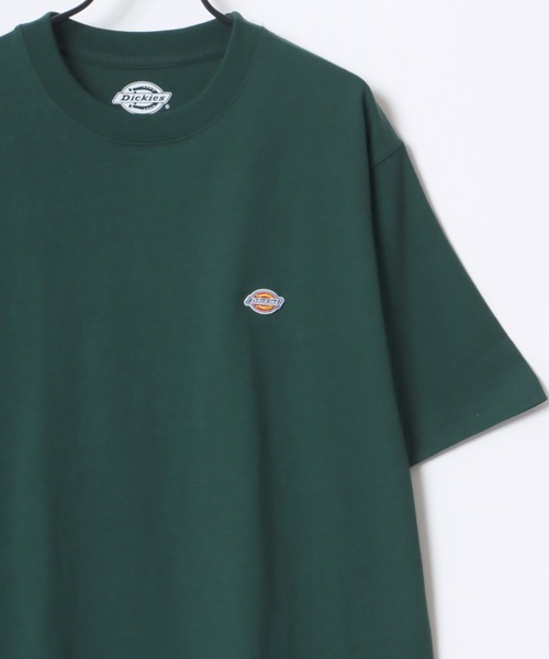 Dickies(ディッキーズ)の「Dickies/ディッキーズ 別注 オーバーサイズ ミニロゴワッペン ワンポイント刺繍 半袖Tシャツ/無地T/リブライン リンガーT/レディース メンズ(Tシャツ/カットソー・メンズ・グレー系その他/ブラック系その他2/ブラック/ブルー/ブラック系その他/ホワイト系その他2/グリーン/ホワイト系その他/ホワイト/マスタード/グリーン系その他/ネイビー/ブルー系その他/ブラック系その他3・M/L/XL)」の21枚目の写真