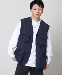 フィッシングベスト」に該当するトップス（ブルー・ネイビー