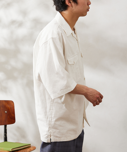 ARMY TWILL（アーミーツイル）の「【ARMY TWILL / アーミーツイル】別注 ユーティリティシャツ（シャツ/ブラウス・メンズ・ホワイト/ベージュ/ブルー系その他・MEDIUM/LARGE）」の8枚目の写真
