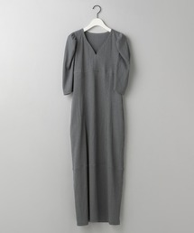 e/rm | 【e/rm】テクスチャーパフVネックドレス_5分袖(ワンピース)