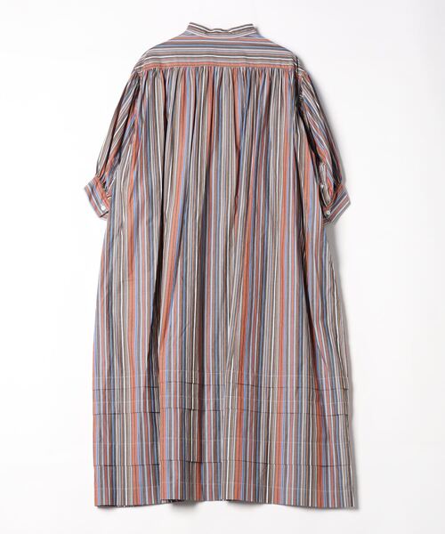 THE SHINZONE(ザ シンゾーン)の「THE SHINZONE BAND COLLOR DRESS(MULTI STRIPE) 23MMSOP07(ワンピース・レディース・マルチ/ブラウン・34)」の7枚目の写真
