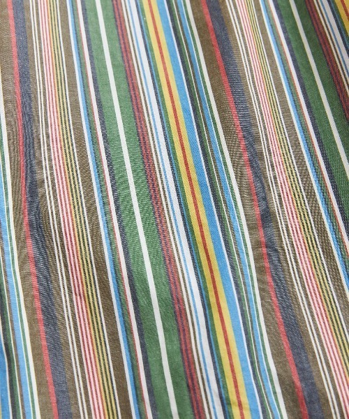 THE SHINZONE(ザ シンゾーン)の「THE SHINZONE BAND COLLOR DRESS(MULTI STRIPE) 23MMSOP07(ワンピース・レディース・マルチ/ブラウン・34)」の4枚目の写真