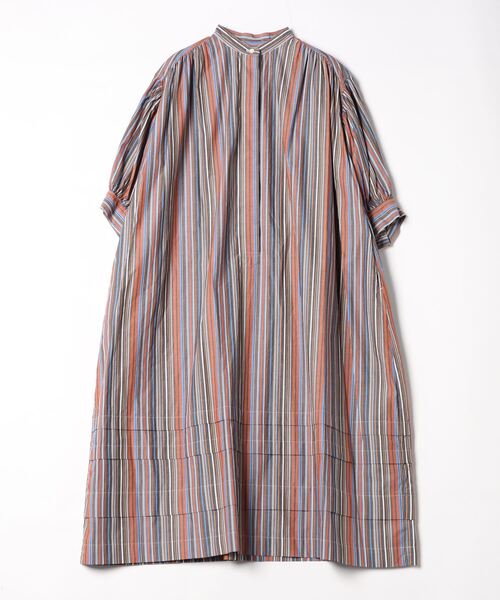 THE SHINZONE(ザ シンゾーン)の「THE SHINZONE BAND COLLOR DRESS(MULTI STRIPE) 23MMSOP07(ワンピース・レディース・マルチ/ブラウン・34)」の6枚目の写真