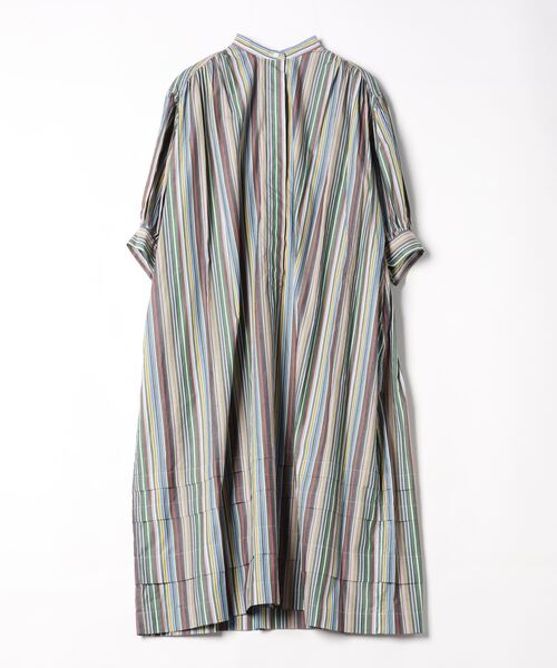 THE SHINZONE(ザ シンゾーン)の「THE SHINZONE BAND COLLOR DRESS(MULTI STRIPE) 23MMSOP07(ワンピース・レディース・マルチ/ブラウン・34)」の8枚目の写真