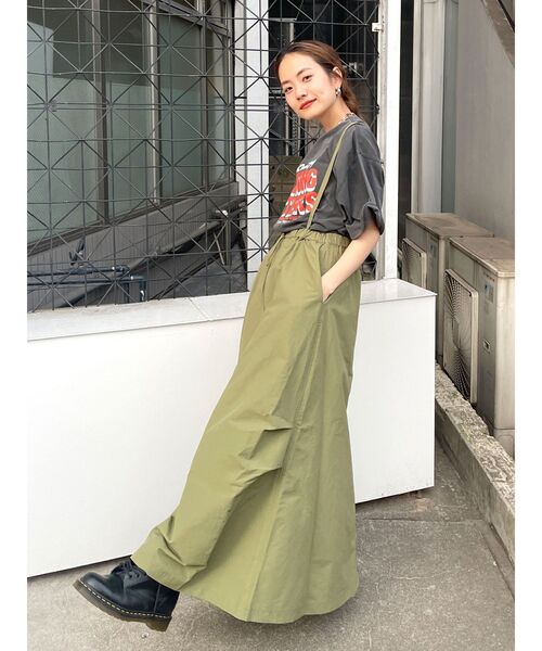 アンリアレイジ オリーブグリーン ナイロンスカート 【公式通販】