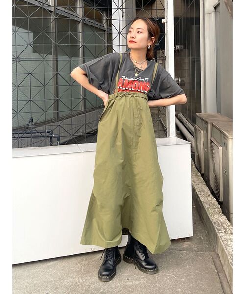 Ungrid（アングリッド）の「【WEB限定】ナイロン混ジャンスカ（スカート・レディース・ブラック/オフホワイト/カーキ・FREE）」の9枚目の写真