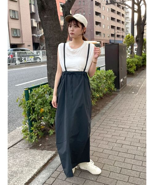 Ungrid（アングリッド）の「【WEB限定】ナイロン混ジャンスカ（スカート・レディース・ブラック/オフホワイト/カーキ・FREE）」の11枚目の写真