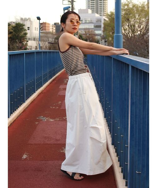 Ungrid（アングリッド）の「【WEB限定】ナイロン混ジャンスカ（スカート・レディース・ブラック/オフホワイト/カーキ・FREE）」の19枚目の写真