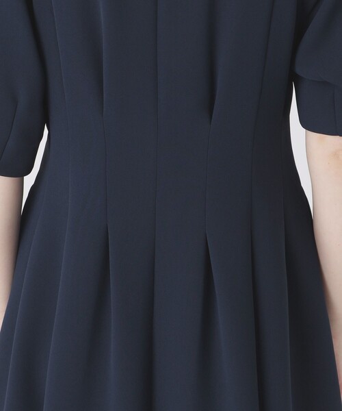 【極美品】ブルーレーベルクレストブリッジ　ストレッチダブルクロスワンピース　S BLUE LABEL CRESTBRIDGE（ブルーレーベルクレストブリッジ）の