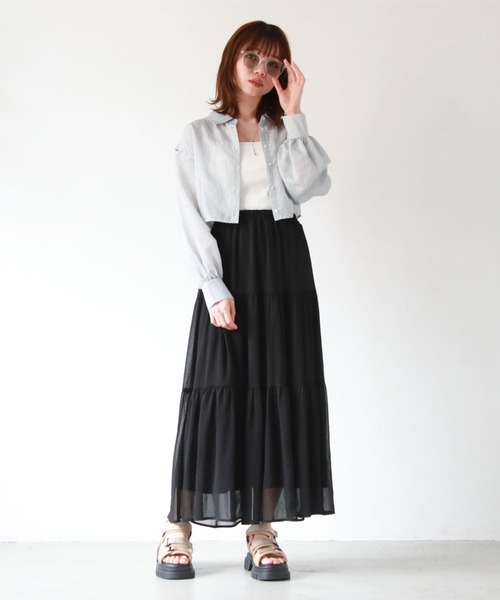 archives（アルシーヴ）の「マルチＷＡＹショートストライプシャツ（シャツ/ブラウス・レディース・ピンク/ネイビー/グリーン/オレンジ・MEDIUM）」の15枚目の写真