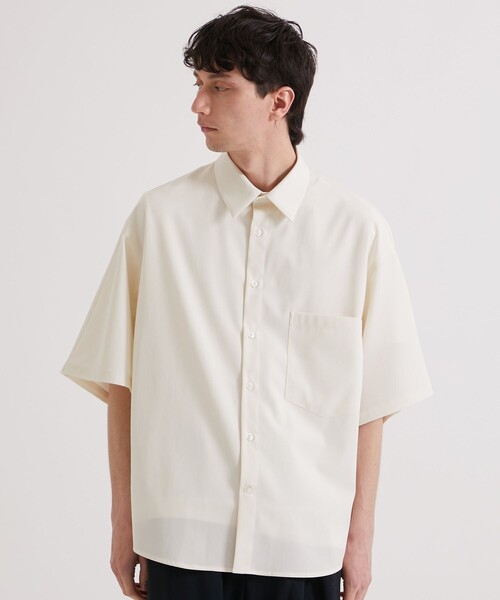 UNITED TOKYO(ユナイテッドトウキョウ)の「60/2 SUPIMA COTTON OVER S/S SHIRT(シャツ/ブラウス・メンズ・オフホワイト/ネイビー/ダークグレー/ライトブルーグレー・2/1)」の14枚目の写真
