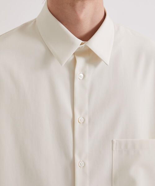 UNITED TOKYO(ユナイテッドトウキョウ)の「60/2 SUPIMA COTTON OVER S/S SHIRT(シャツ/ブラウス・メンズ・オフホワイト/ネイビー/ダークグレー/ライトブルーグレー・2/1)」の8枚目の写真
