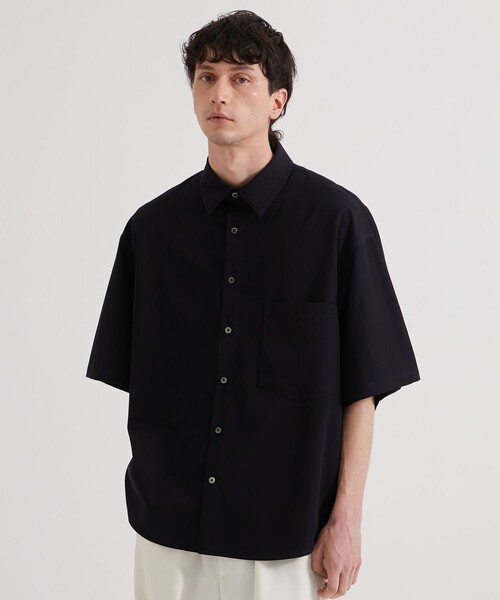UNITED TOKYO(ユナイテッドトウキョウ)の「60/2 SUPIMA COTTON OVER S/S SHIRT(シャツ/ブラウス・メンズ・オフホワイト/ネイビー/ダークグレー/ライトブルーグレー・2/1)」の4枚目の写真