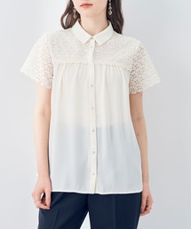 YECCA VECCA | レースMIXシャツ(シャツ/ブラウス)