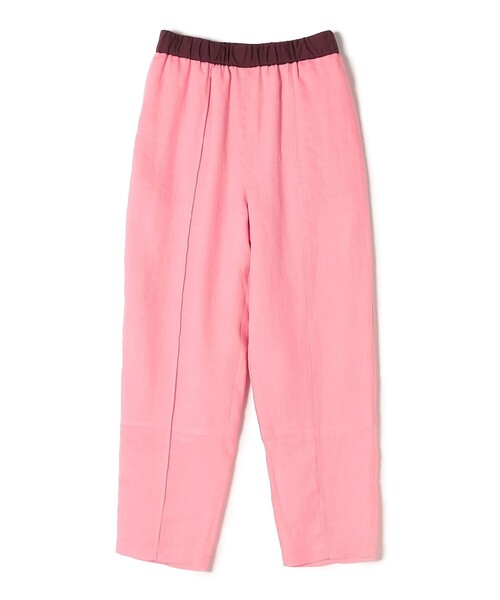 SHIPS（シップス）の「*〈手洗い可能〉センター プリーツ リネン イージーパンツ◆（その他パンツ・レディース・ブラック/オリーブ/ライム/ライトピンク/ピンク系・SMALL/MEDIUM）」の6枚目の写真