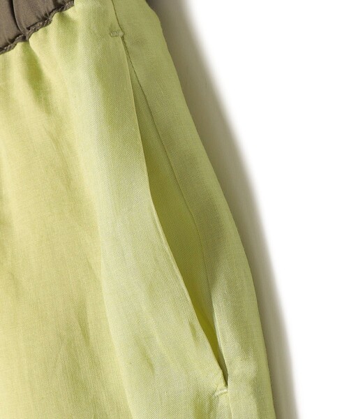 SHIPS（シップス）の「*〈手洗い可能〉センター プリーツ リネン イージーパンツ◆（その他パンツ・レディース・ブラック/オリーブ/ライム/ライトピンク/ピンク系・SMALL/MEDIUM）」の7枚目の写真