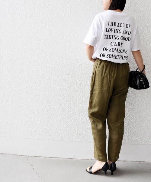 SHIPS（シップス）の「*〈手洗い可能〉センター プリーツ リネン イージーパンツ◆（その他パンツ・レディース・ブラック/オリーブ/ライム/ライトピンク/ピンク系・SMALL/MEDIUM）」の21枚目の写真