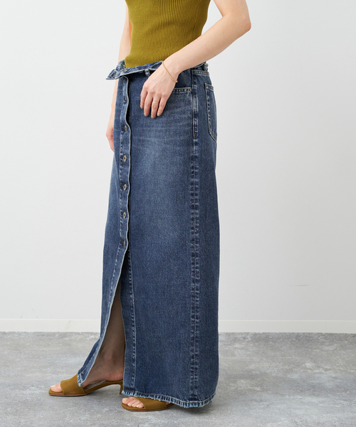 plage（プラージュ）の「製品加工デニムロングスカート（デニムスカート・レディース・ネイビー・38/36）」の5枚目の写真